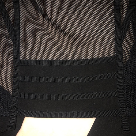 NWOT Black Crop Mesh Gold Zipper Button Blazer Size 4/6 - Picture 8 of 12